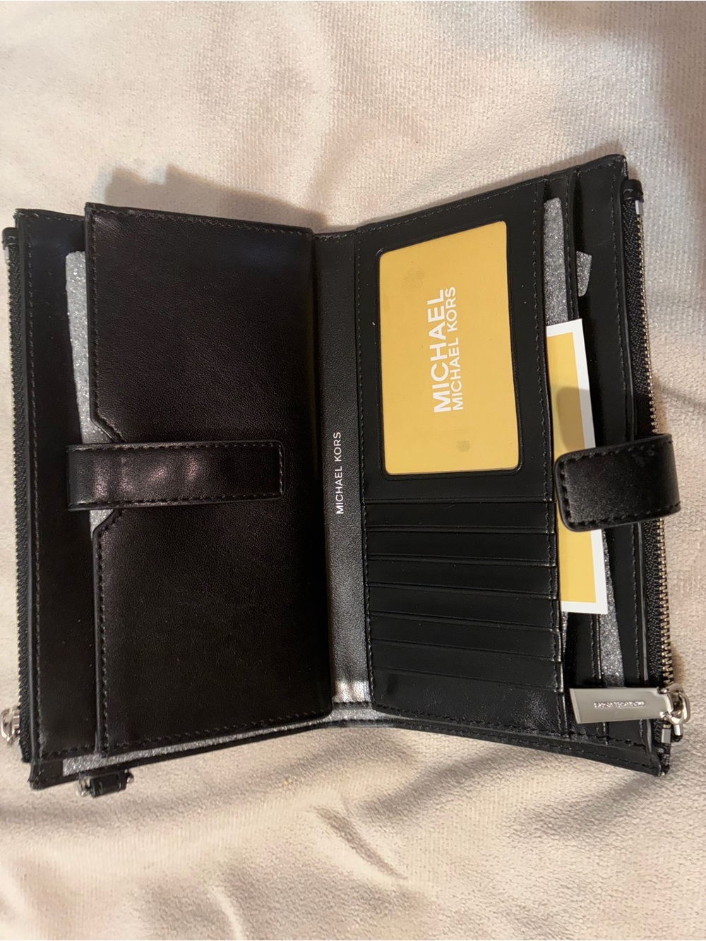 Michael Kors Black Star-Print Wristlet Clutch - Picture 4 of 4